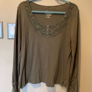 Long sleeve cotton blouse